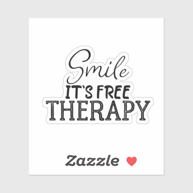 Smile It’s Free Therapy Sticker (Sheet)