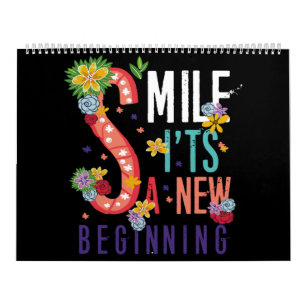 smile it's a new beginning calendar