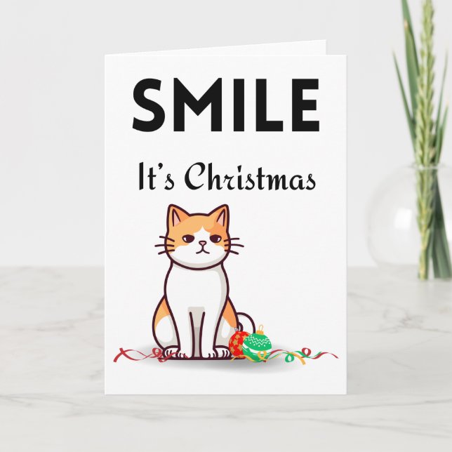 Smile It's Christmas Holiday Card (Front)