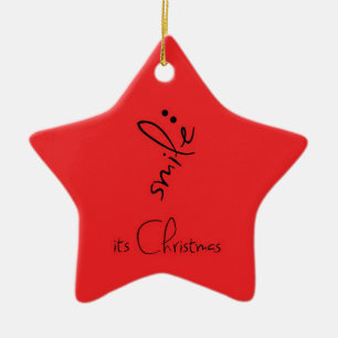 Smile its Christmas Ornament
