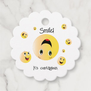 Smile it's contagious favour tags