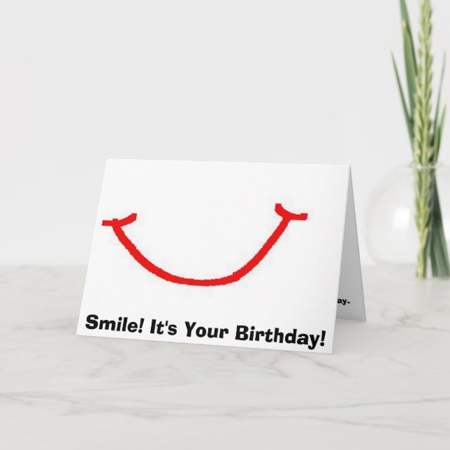 smile, it's your birthday! card (Front)