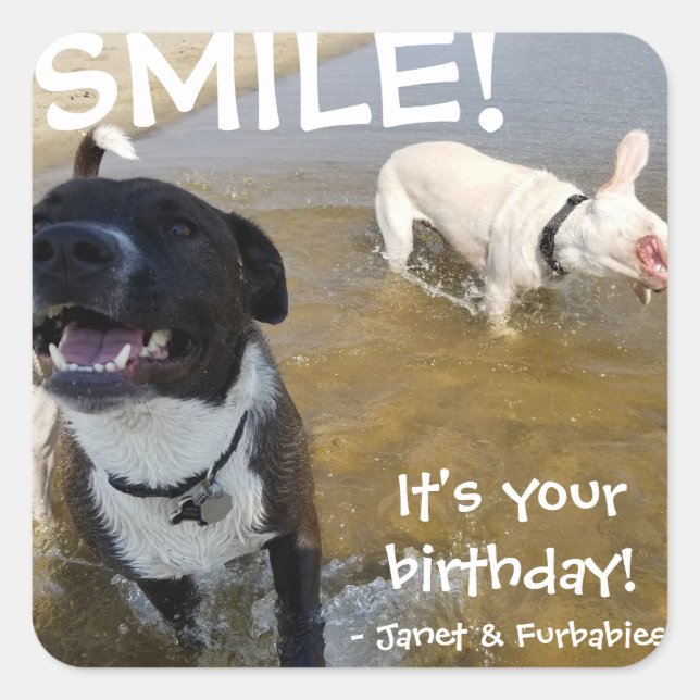 Smile, It's Your Birthday Sticker (Front)