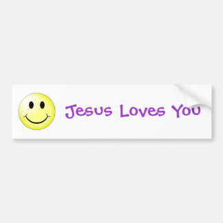 Smile Jesus Loves You Bumper Sticker