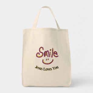 Smile Jesus Loves You Personalised  Tote Bag