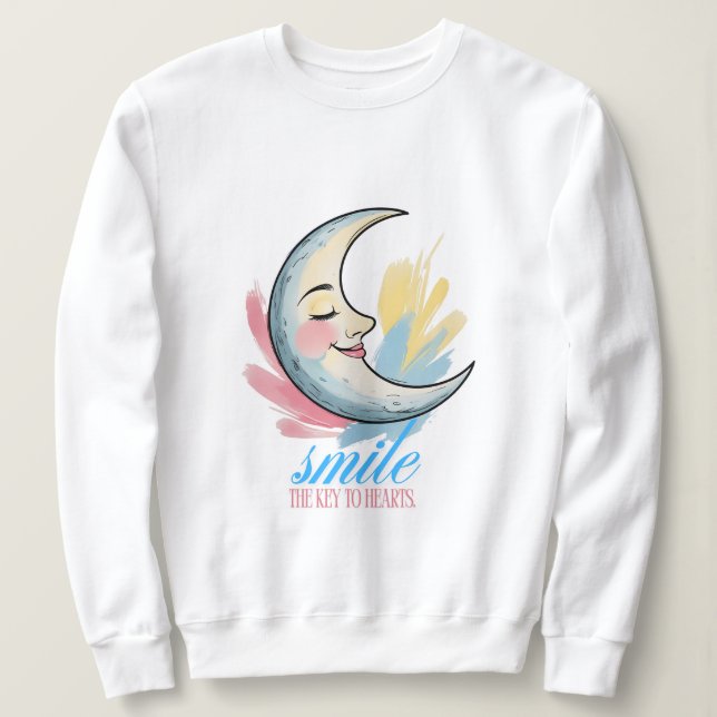 smile ket to the heart sweatshirt (Design Front)