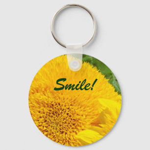 Smile! keychains Summer Yellow Sunflowers Happy