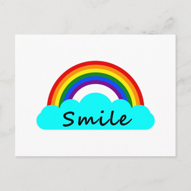 Smile - LGBT Rainbow Postcard (Front)
