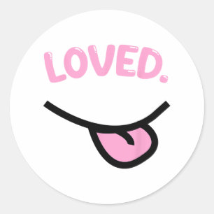 Smile Lover Loved Shirts For Girl Womens Uni Classic Round Sticker