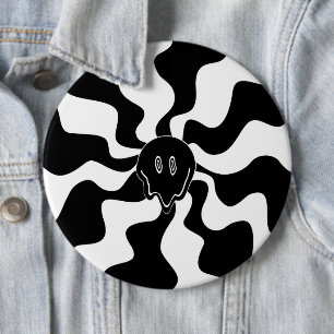 Smile Melt - Black and White 6 Cm Round Badge