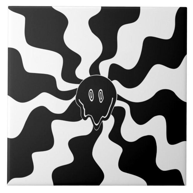 Smile Melt - Black and White Tile (Front)