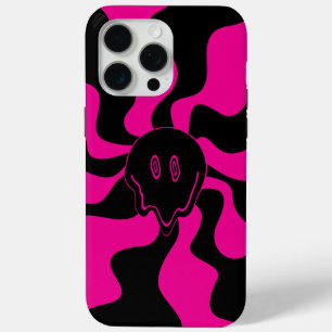 Smile Melt - Magenta and Black iPhone 15 Pro Max Case