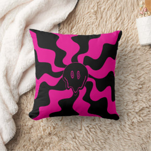 Smile Melt - Magenta and Black Cushion