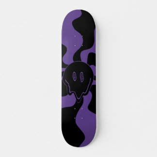 Smile Melt Retro Purple and Black Skateboard