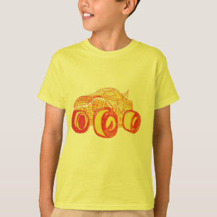 Smile Monster Truck Rally Birthday Party T-Shirt