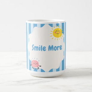 Smile More Inspirational mug   Cute Positive 