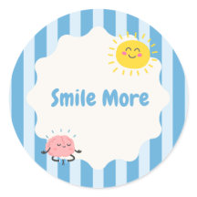Smile More Inspirational Sticker | Cute Positive 