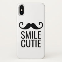 SMILE & Moustache COLORIZE Background iPhone X Cas