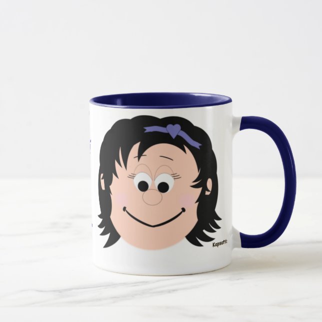 Smile Mugs Black Hair Girl (Right)