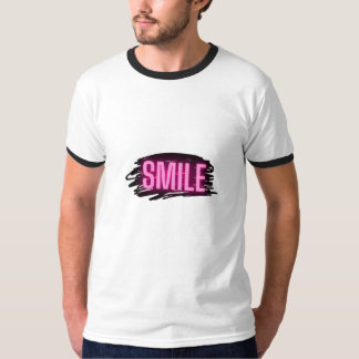 Smile Neon Text Men’s Ring T-Shirt