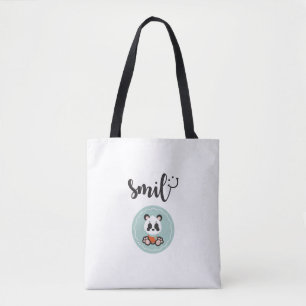 Smile Panda Medium Tote Bag