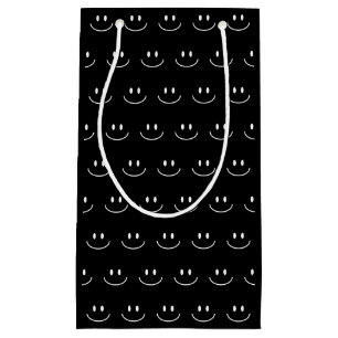 Smile Pattern Black and White Gift Bag