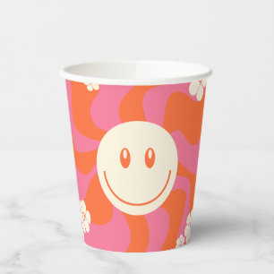 Smile - Pink, Orange and Cream Paper Cups