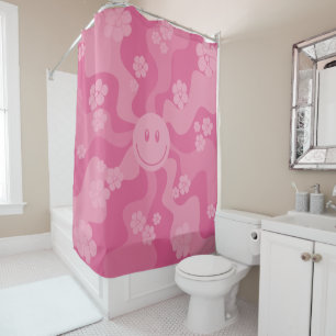 Smile - Pink Shower Curtain