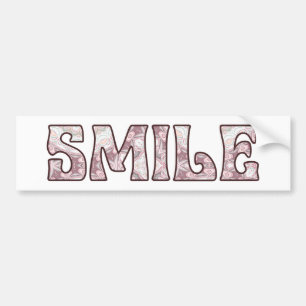 Smile Positive Typography Design Bumper Sticker