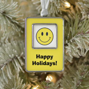 Smile Silver Plated Framed Ornament
