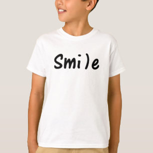Smile Smile Happy Word Image T-Shirt