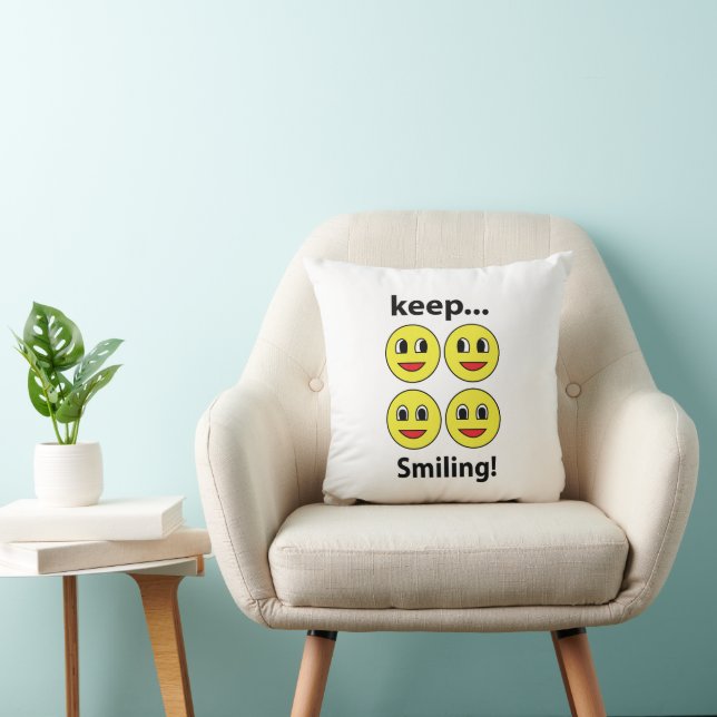 Smile Smiling Face Keep Smiling Smile Cushion (Chair)