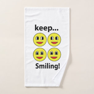Smile Smiling Face Keep Smiling Smile Hand Towel