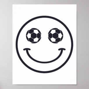 Smile Soccer Byll Cool Futbol Equipment For Girls Poster