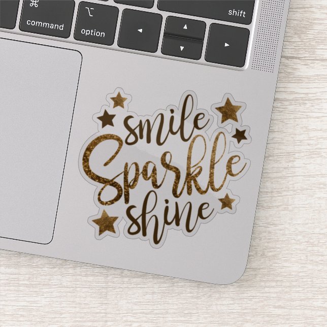 Smile Sparkle Shine | Gold Glitter (Detail)