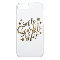 Smile Sparkle Shine Inspirational Quote