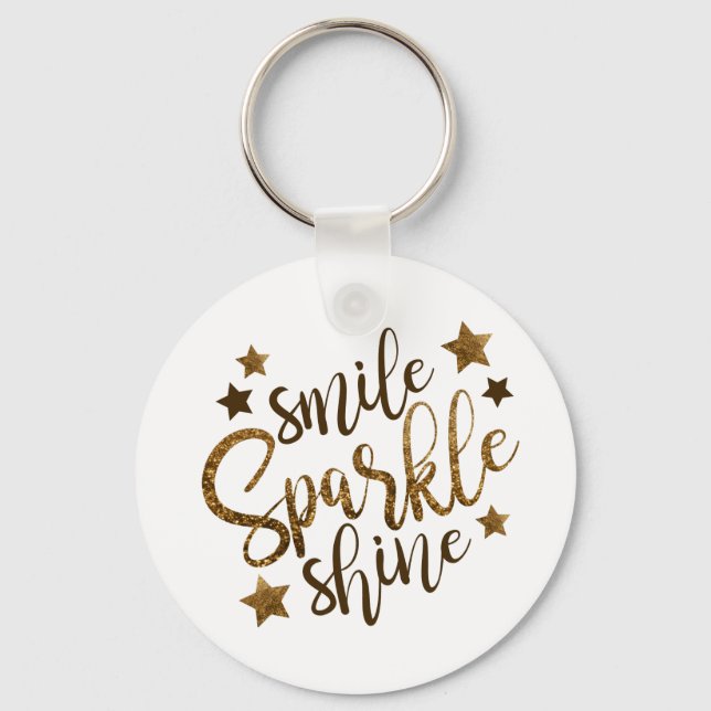 Smile ,Sparkle,shine Key Ring (Front)