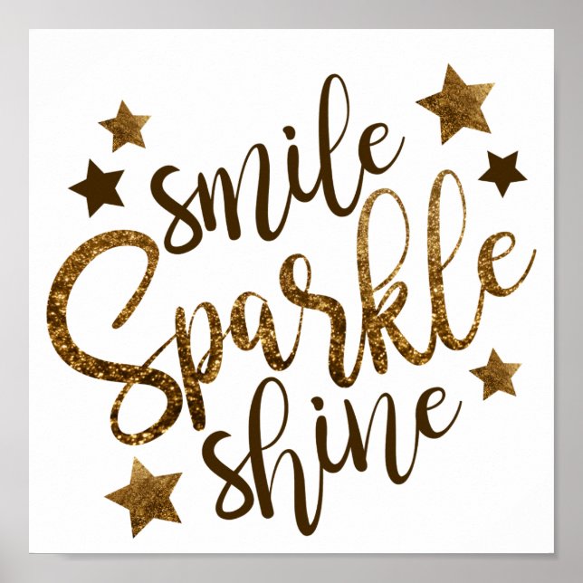 Smile, Sparkle, Shine Matte Poster (Front)
