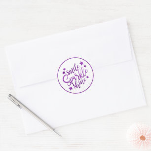 Smile Sparkle Shine Purple Sticker