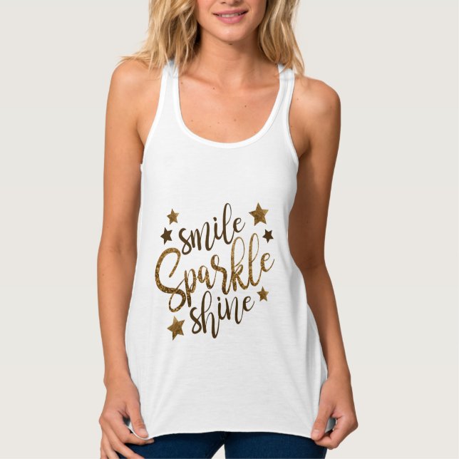 Smile Sparkle Shine Singlet (Front)