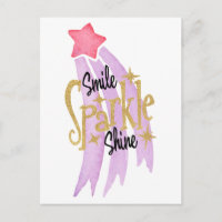 Smile Sparkle Shine Star Word Art
