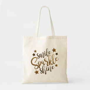 Smile Sparkle Shine Tote Bag