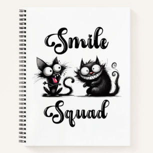 Smile Squad with Funny Cats Design Notebook