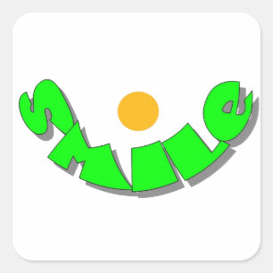 Smile Square Sticker