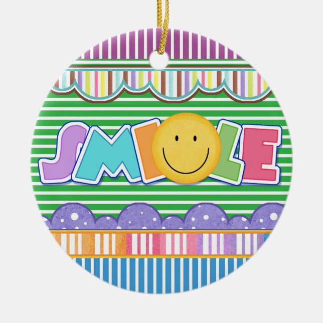 Smile - SRF Ceramic Tree Decoration (Front)