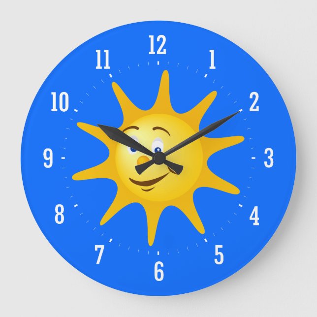 Smile sun Decorative Clock (Front)