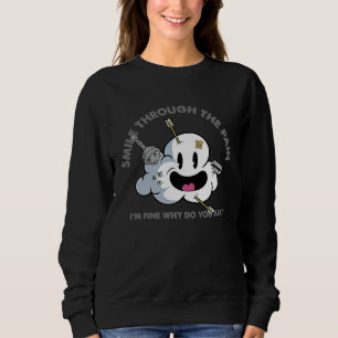 Smile Through the Pain Emo Sad Broken Heart Break Sweatshirt