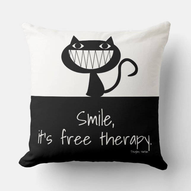 Smile Throw Pillow (Front)