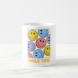Smile Time, Colourful Smile Emoji Coffee Mug
