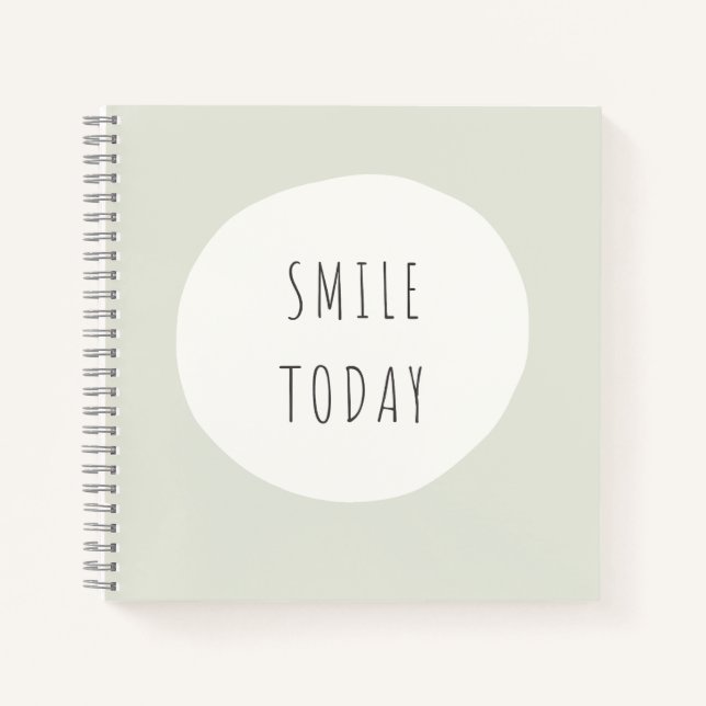 smile today. Spiral Notebook Journal (Front)